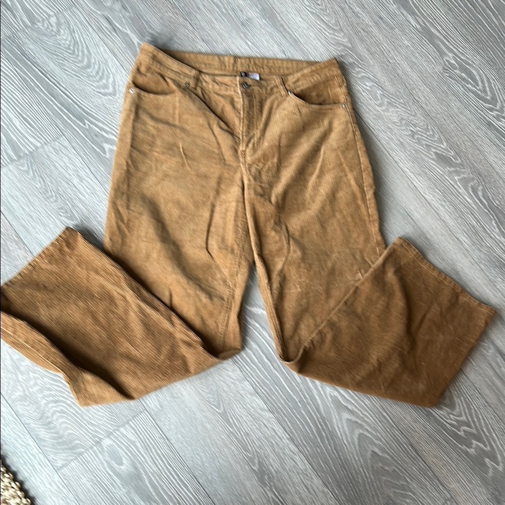H&M Brown Corduroy Wide Leg Pants